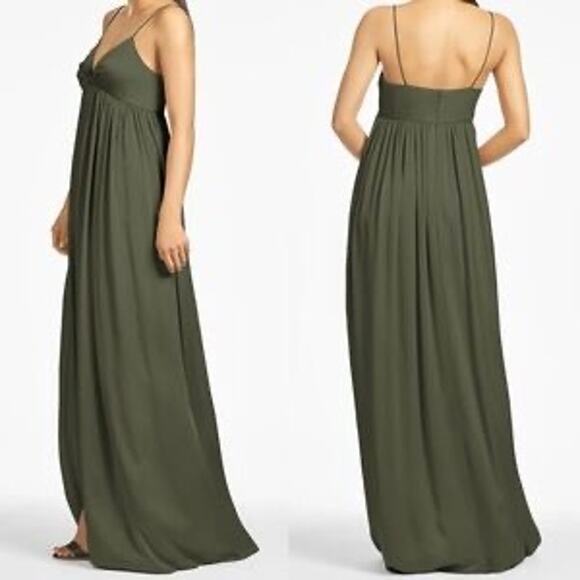 SACHIN + BABI - NWT- JESSICA GOWN-EMPIRE WAIST SEAM- MOSS GREEN SZ:14 RET$285 - Picture 1 of 5